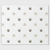 Tabby-Punkt siamesische Katzen-Gesichts-Packpapier Geschenkpapier (Flach)