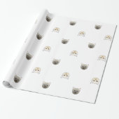 Tabby-Punkt siamesische Katzen-Gesichts-Packpapier Geschenkpapier (Ungerollt)