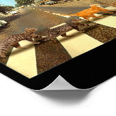 Tabby Road Coole Tabby-Katzen Überquerung Poster (Ecke)