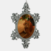 Tabby-Schneeflocke-Verzierung Schneeflocken Zinn-Ornament (Links)