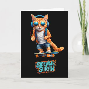Tabby Skateboarder Karte