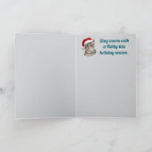 Tabby Snowman 5" x 7" Faltkarte Karte (Innenseite)