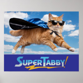 Tabby Superhero Poster