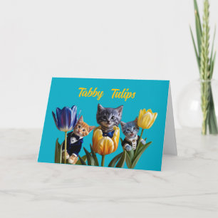 Tabby Tulips Karte