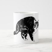 Tabby Under Holiday Lights Jumbo-Tasse (Vorderseite)