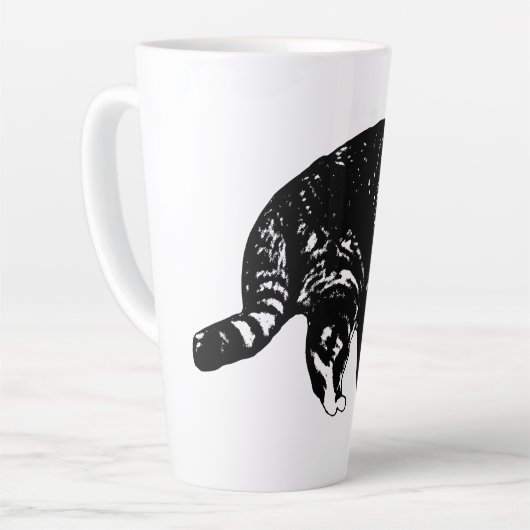 Tabby Under Holiday Lights Milchtasse (Linke Ecke)