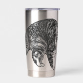 Tabby Under Snowlight Glow Thermobecher (Links)