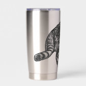 Tabby Under Snowlight Glow Thermobecher (Vorderseite)