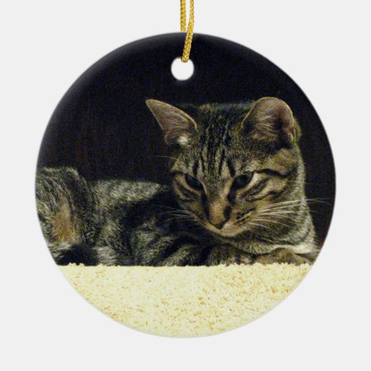 Tabby-Verzierung Keramik Ornament (Vorne)