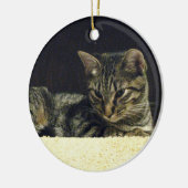 Tabby-Verzierung Keramik Ornament (Links)