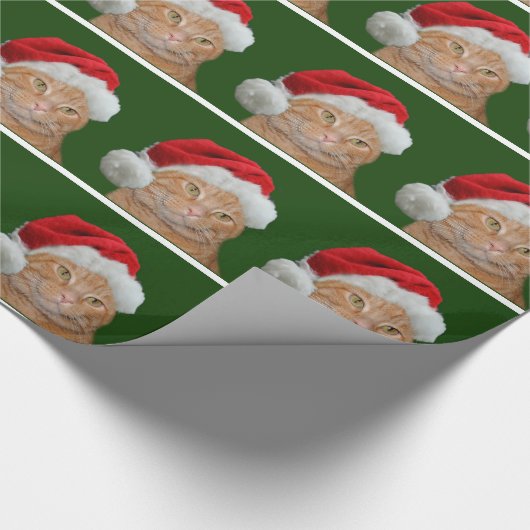 Tabby Weihnachtsmann Geschenkpapier (Ecke)