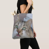 Tabby White Cat Tote Bag Tasche (Von Nahem)