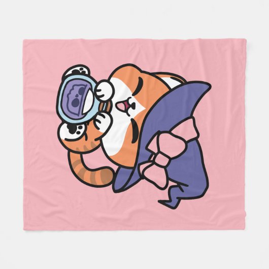 Tabby Witch Brew – Cute Halloween Cat Design Fleecedecke (Vorderseite (Horizontal))