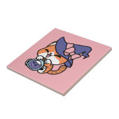 Tabby Witch Brew – Cute Halloween Cat Design Fliese (Seite)