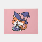 Tabby Witch Brew – Cute Halloween Cat Design Fußmatte (Vorderseite)