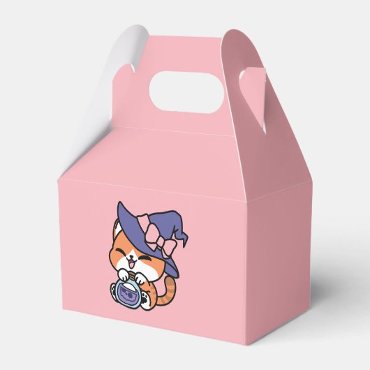 Tabby Witch Brew – Cute Halloween Cat Design Geschenkschachtel (Rückseite)