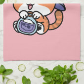 Tabby Witch Brew – Cute Halloween Cat Design Geschirrtuch (Gefaltet)