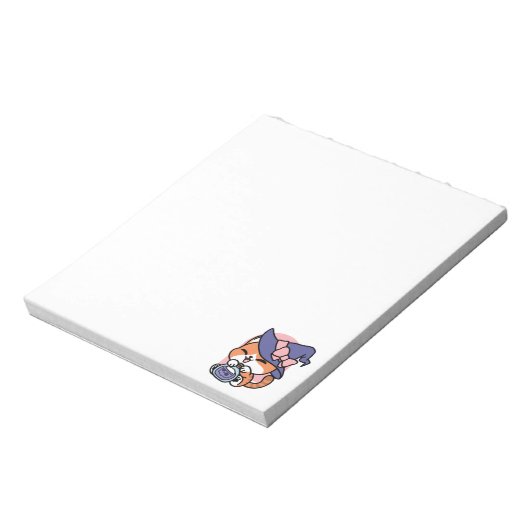 Tabby Witch Brew – Cute Halloween Cat Design Notizblock (Rotiert)