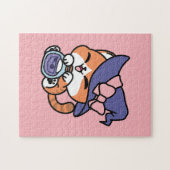 Tabby Witch Brew – Cute Halloween Cat Design Puzzle (Horizontal)