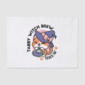 Tabby Witch Brew – Cute Halloween Cat Design Seidenpapier (Vorderseite)