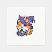Tabby Witch Brew – Cute Halloween Cat Design Serviette (Vorderseite)