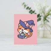 Tabby Witch Brew - Niedliches Halloween Cat Design Postkarte (Stehend Vorderseite)