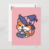 Tabby Witch Brew - Niedliches Halloween Cat Design Postkarte (Vorne/Hinten)