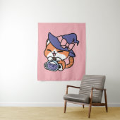 Tabby Witch Brew - Niedliches Halloween Cat Design Wandteppich (Beispiel)