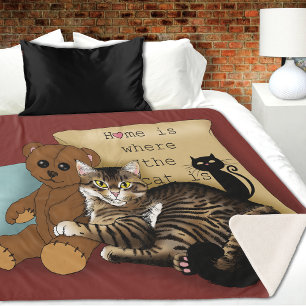 Tabby Zuhause Burgundy Cat Sherpadecke