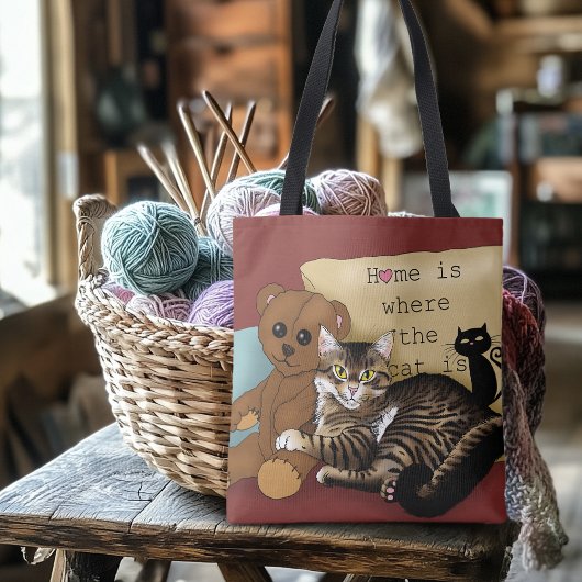 Tabby Zuhause Burgundy Cat Tasche
