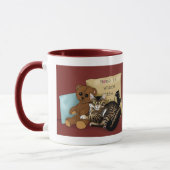 Tabby Zuhause Burgundy Cat Tasse (Links)