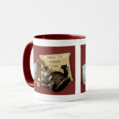 Tabby Zuhause Burgundy Cat Tasse (Vorderseite Links)