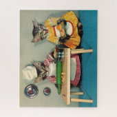 Tabbykätzchen-Koch und Tabbykätzchenassistent Puzzle (Vertikal)