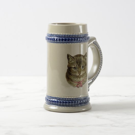 Tabbykatze Bierglas (VorderseiteRechts)