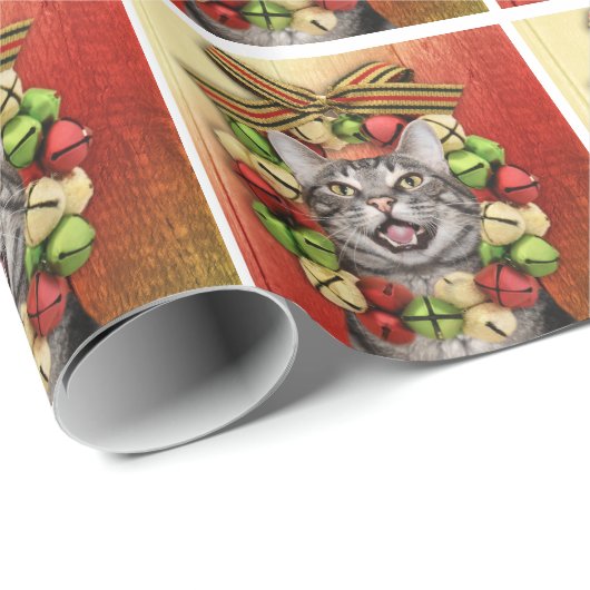 Tabbykatze Weihnachten Geschenkpapier (Rolleneckpunkt)