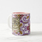 Tabbykatze Zweifarbige Tasse (Vorderseite Links)