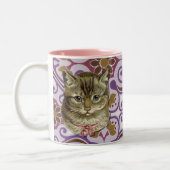 Tabbykatze Zweifarbige Tasse (Links)