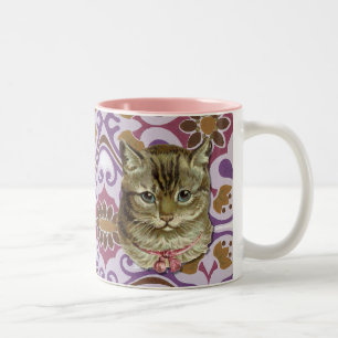 Tabbykatze Zweifarbige Tasse