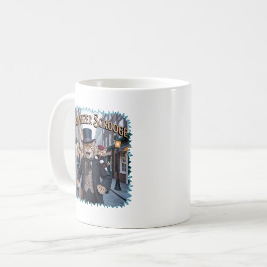 Tabbynezer Scrooge Illustration – Tabby Scrooge Kaffeetasse (Vorderseite Links)