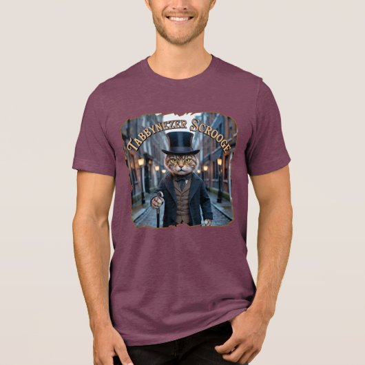 Tabbynezer Scrooge Photographic – Tabby Scrooge Tri-Blend Shirt (Vorderseite)