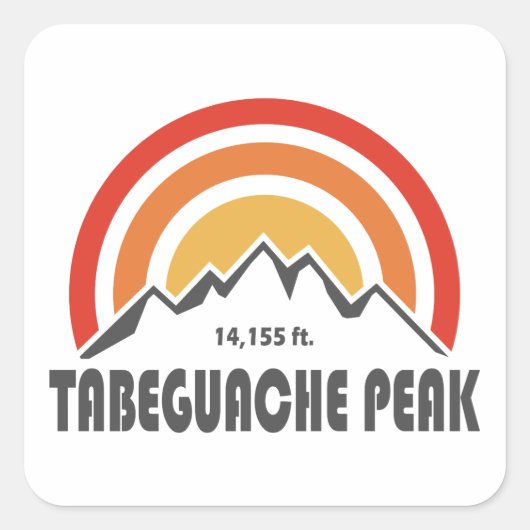 Tabeguache Peak Quadratischer Aufkleber (Vorderseite)