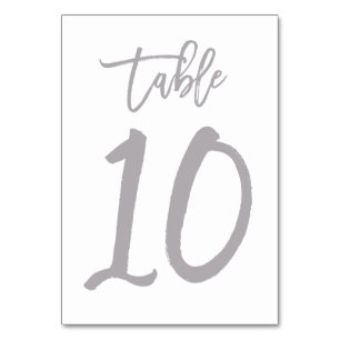 Tabelle 10 des Chic-Handmit buchstaben Tischnummer