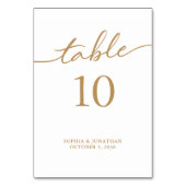 Tabelle 10 Goldkalligraphie Personalisierte Hochze Tischnummer (Rückseite)