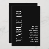 Tabelle 10 Moderne kühne Hochzeitsstiftung Einladung (Vorne/Hinten)