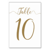 Tabelle 10 Tischnummern für Hochzeiten (Rückseite)