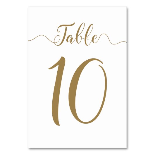 Tabelle 10 Tischnummern für Hochzeiten (Vorderseite)