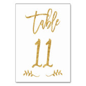 Tabelle 11 | Elegante Gold Handwriting Brushed Lau Tischnummer (Rückseite)