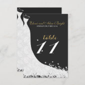 Tabelle 11 für das elegante weiße Spitzen-Hochzeit Einladung (Vorne/Hinten)