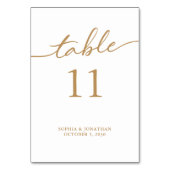 Tabelle 11 Goldkalligraphie Personalisierte Hochze Tischnummer (Rückseite)