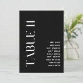 Tabelle 11 Moderne kühne Hochzeitsstiftung Einladung (Stehend Vorderseite)